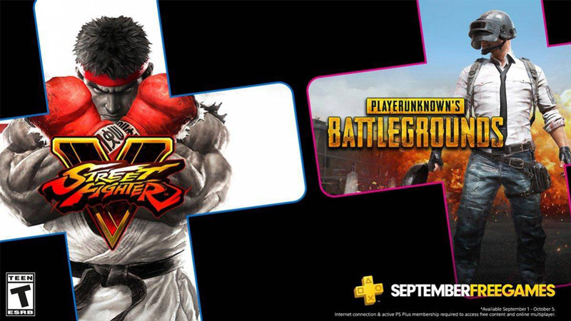 PSN Plus terá Street Fighter V e PUBG: PlayerUnknown's Battlegrounds em setembro de 2020