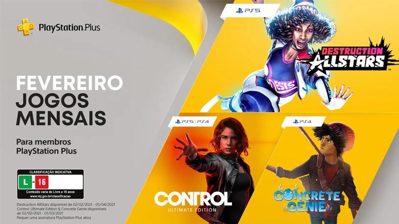 PS Plus de Fevereiro de 2021 revelado!