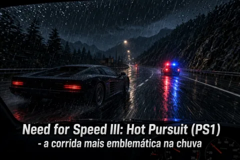Need for Speed III: Hot Pursuit (PS1) - a corrida mais emblemática já disputada na chuva