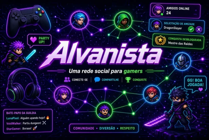 Alvanista: a rede social para gamers — prós e contras