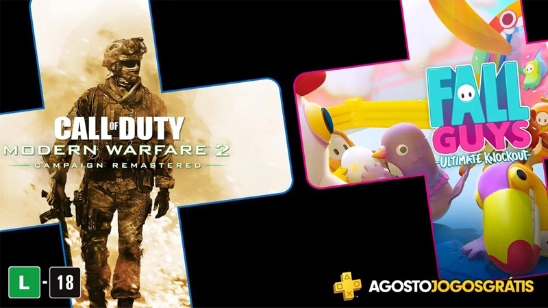 PSN Plus terá Call of Duty Modern Warfare 2 Remastered e Fall Guys: Ultimate Knockout em agosto de 2020